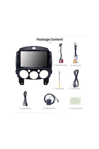 Mazda 2 2010+ Multimedya Navigasyon Usb Kamera Carplayer 6 Ram