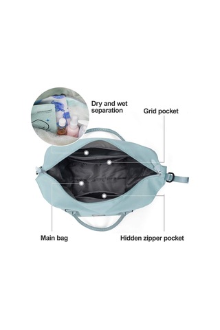 Tramvaylı Islak Cep Seyahat Duffel Çantası Olan Kadınlar İçin Çantaya Devam Et