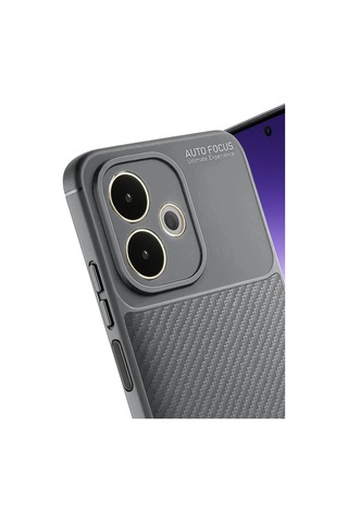 Cosmotex Newface Oppo A5 Pro 4g Kılıf Auto Focus Karbon Kapak - Gri