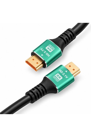 Alfais 6122 Hdmi 2.1 8k Ultra Hd Kablo 2 Metre 48gbps 4k 120hz Altın Uçlu Kablo Led Tv