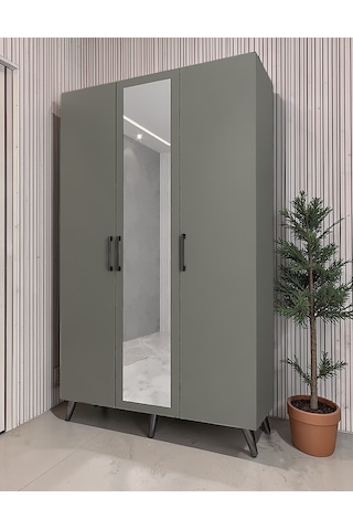 Alara Tamamı Mdf Aynalı Portmanto Vestiyer Ayakkabılık Füme 120 Cm - M4 Antrasit