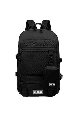 Yuntech01 Geniş Kapasiteli Oxford Kumaş Sırt Çantası - Her Türlü İhtiyaca Uygun Çok Fonksiyonlu Erkek Ve Kadın İçin Siyah