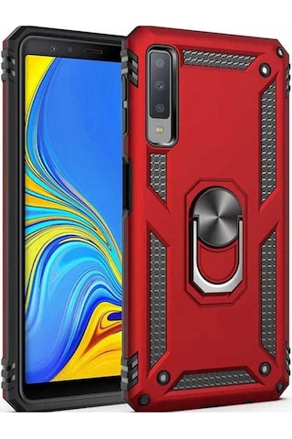 Samsung Uyumlu Galaxy A7 2018 Kılıf Zore Vega Kapak Kırmızı