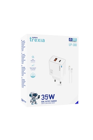 Sunix 35w Akıllı Şarj Ve Gan Teknolojisi iPhone Uyumlu Lighting iPhone Uyumlu 8/9/10/11/12/13/14 Serisi İçin Özel Ce Lisanslı Şarj Cihazı Yeni Nesil Son Teknoloji Şarj Cihazı Başlık + Kablo Set