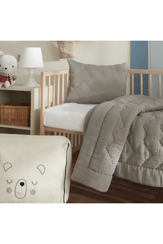 Karaca Home Bebek Arden Yastık Yorgan Seti Gri