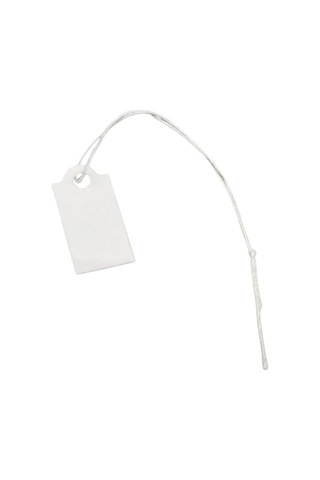 Yerli Üretim Küçük Boy Beyaz Renk 2 /1 Cm 80 Adet Karton İpli Fiyat Etiketi Çok Renkli