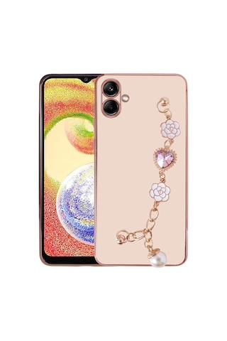 Zore Samsung Galaxy Uyumlu A04 Kılıf El Tutamaçlı Kamera Korumalı Omsy Taka Silikon Kapak - Siyah