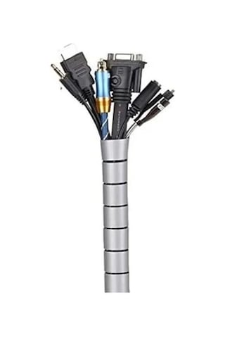 Gri 1 Metre Spiral Kablo Toplayıcı, Boru Tipi Düzenleyici