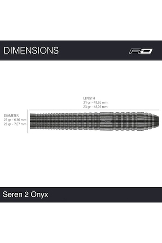 Red Dragon Seren 2 Onyx % 90 Tungsten Çelik Uçlu Dart Oku
