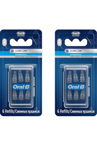 Oral-B Clinic Line Interdental Arayüz Fırçası Yedeği Eğimli 2 x 6'lı