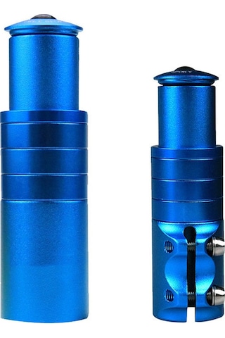 Qingmipy Mountain Bike Fork Yüksekliği Artırıcı - Yükseklik Ayarlı, Dayanıklı Malzeme, Kolay Kurulum Bisiklet Aksesuarı Mavi