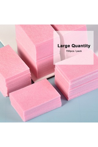 Moveevo 700 Adet Pembe Koton Tırnak Temizleme Mendili - Etkili Tırnak Cila Ve Makyaj Temizliği İçin Dayanıklı Ve Yumuşak