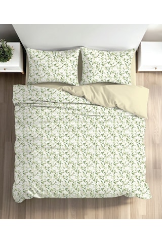 Fixbox Çift Kişilik Ranforce Nevresim Takımı Olea Bej Çok Renkli