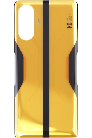 Xiaomi Redmi K40 Gaming Uyumlu Arka Pil Batarya Kapağı Cam M2012k10c M2104k10ac - Sarı