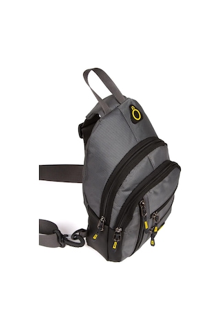 Newish Polo Body Bag Usb Çıkış Çapraz Göğüs Ve Sırt Çantası-gri Gri