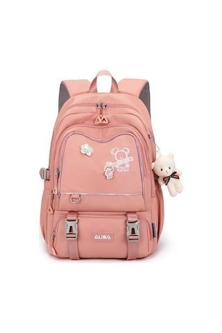 Yeni Ortaokul Okul Çantası Kız Büyük Kapasiteli Öğrenci Omuz Çantası pembe