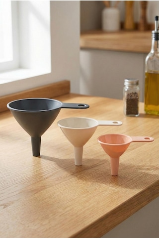 3'lü Mini Huni Seti 7 Cm X 11 Cm X 8,5 Cm Karışık
