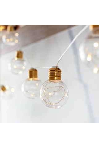 Sones 3m 10 Led G45 Bakır Tel Ampul Dizisi Tatil Dekorasyon Işığı Diğer