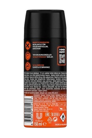 Axe Spray Erkek Deodorant Sunset Fresh 150 Ml