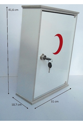 Ahşap Kilitli Ecza Dolabı