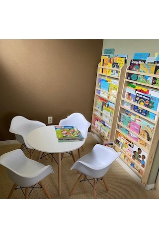 Mrtahsap Mrt Ahşap Montessori Geniş Model Kare Çıtalı Kitaplık