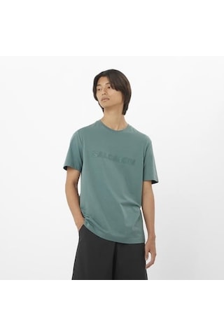 Salomon Bıg Logo Tee M North Atlantic// Erk T-shırt Lc2526700 Gri