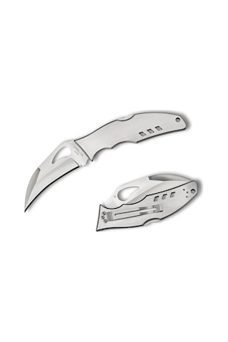 Spyderco Byrd Crossbill Stainless Plainedge Kamp Çakı Gümüş