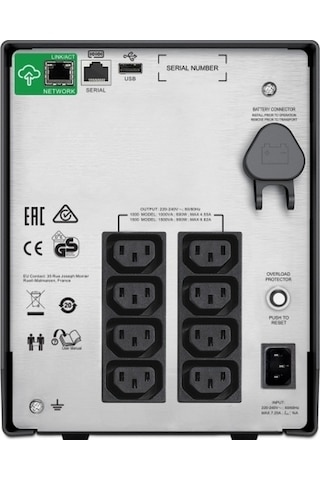 APC SMC1000IC 600 W Smart-Ups C 1000VA Güç Kaynağı