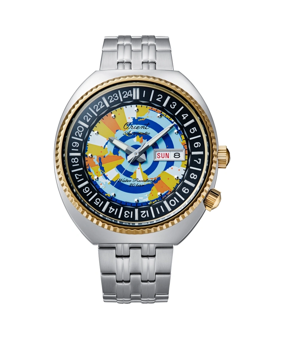 Orient World Map Ra-aa0e08y39b Limited Edition Otomatik Çelik Gri 20 Atm 44 Mm Erkek Kol Saati Gri