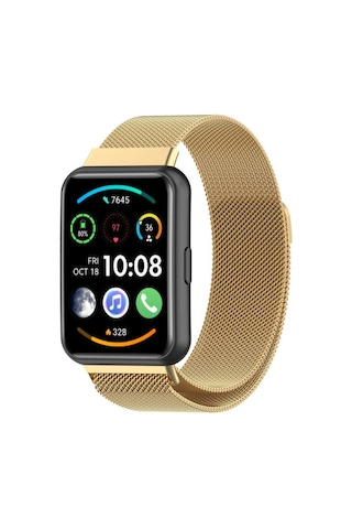 Huawei Watch Fit 2 Uyumlu Krd-01 Metal Zore Kordon-pembe