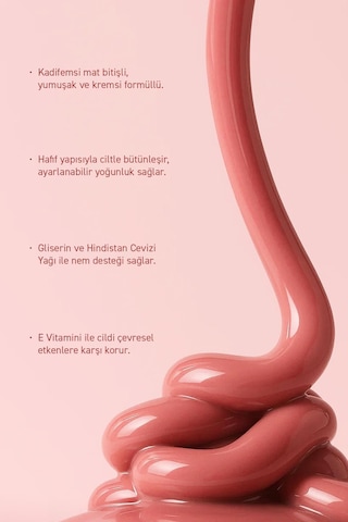 Alix Avien Yoğun Pigmentli E Vitaminli Mat Bitişli Kremsi Likit Allık - Liquid Blusher 05 Burnt Terracotta
