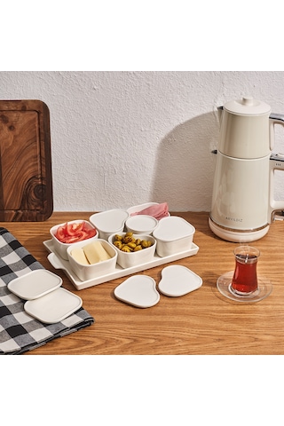 Aryıldız Sc Tepsılı Kahvaltılık D.gen 15 Prc Beyaz