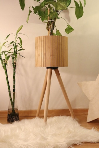 Bambu Ahşap Ayaklı Sepet/saksılık Çiçeklik 46cm Ayak Boyu 24cm Veya 39cm Ayak Talep Edebilirsiniz Naturel