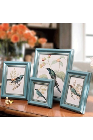 Novahub Avrupa Tarzı Siyah Reçine Dikdörtgen Çerçeve, 6 İnç, Oturma Odası Dekorasyon