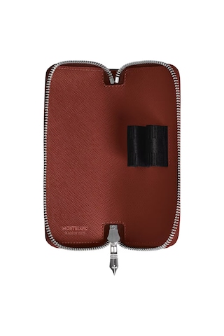 Montblanc Sartorial Deri Fermuarlı 2li Kalemlik 223093 Kırmızı