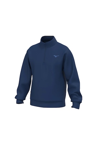 Mizuno Athletic 1/4 Zip Erkek Fermuarlı Sweatshirt Lacivert Çok Renkli