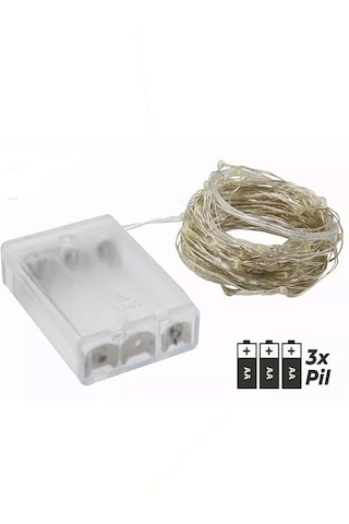 Rgb 5 Metre Süsleme Ledi Pilli Led Işık Dekoratif Renkli Led RGB