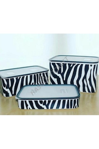 Tupperware Su Zebra 3'Lü Set Sıkı Kapaklı Saklama Kabı Hsgl Çok Renkli