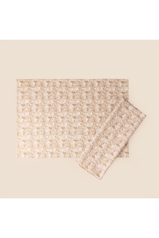 Soft Marfil 2'li Yastık Kılıfı - Ekru / Kahverengi - 50x70 Cm Çok Renkli