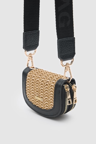 Jefece Siyah Hasır Çanta Cüzdan -Siyah