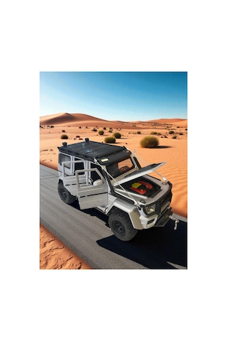 Çek Bırak Işıklı Ve Sesli Off Road Jeep 23 Cm Çekme Halat İpli Metal Kasa Açılabilir Kapılar 43828170