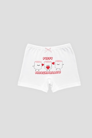 Defne Baby Kız Çocuk Desenli Premium Pamuklu Penye 2'li Boxer Şort Takımı Çok Renkli