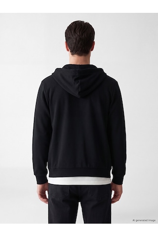 Lcwaıkıkı Classic Yeşil Kapüşonlu Erkek Fermuarlı Sweatshirt