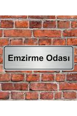 10X20 Cm Emzirme Odası Yazılı Metal Yönlendirme Levhası