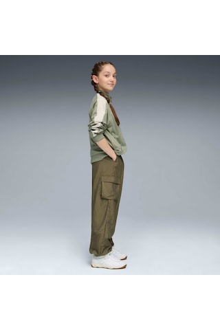 Puma Bowtıque Genç Dokuma Kargo Pantolon 632220 81 Yeşil