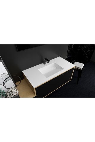 Corian Akrilik Gizli Gider Antibakterial Banyo Eviyesi