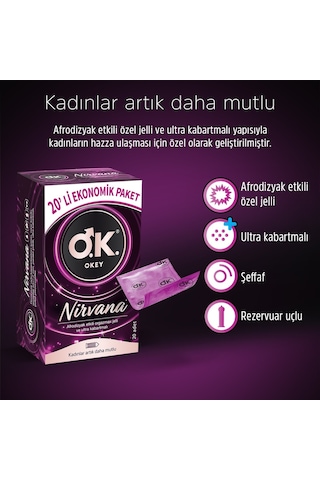 Okey Nirvana Prezervatif 60'lı
