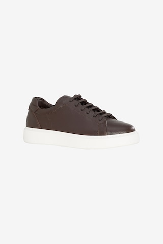 AC&Co / Altınyıldız Classics Erkek Kahverengı %100 Deri Rahat Taban Esnek Sneaker Ayakkabı Kahverengi