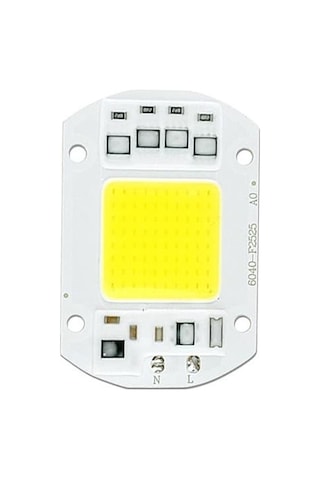 Projektör 50 Watt Led Çip Cob Beyaz Işık 220 Volt Ac