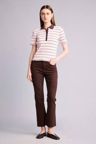 Defacto Crop Flare Fıt Yüksek Bel Bilek Boy Jean Pantolon H8501ax26spbn336 Kahve-bn336